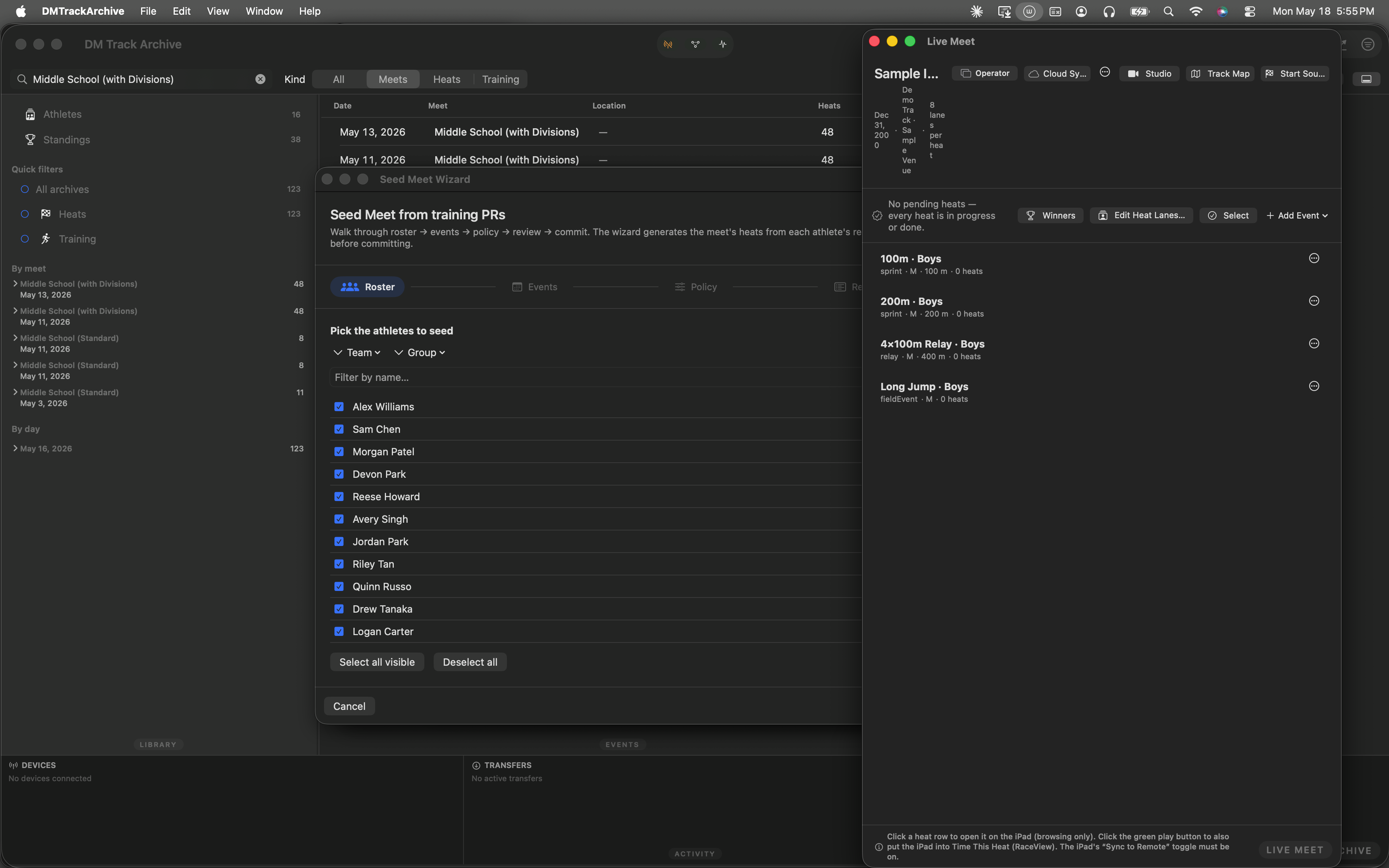 Mac archive just after launch.